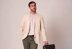 London Fog miesten bleiseri Linen RF - ecru - 3