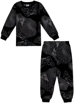 House lasten fleecepyjama 232H382502 - Black Aop - 1