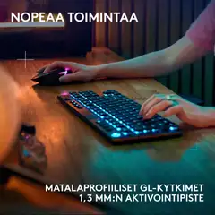 Logitech g915 x lightspeed tkl langaton pelinäppäimistö tactile musta - 8