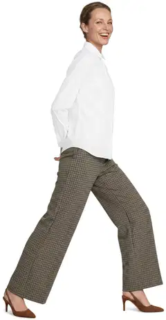 London Fog naisten jacquard-housut leveä lahje 222L263310 - brown aop - 4
