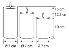 Airam SARABY LED 3-SET PÖYTÄK. IP44 VALK. - 2