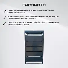 Fornorth roskakatos premium 71x82x123cm - 3