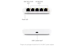 Ubiquiti kompakti 5-porttinen gigabit pöytäkytkin USW-Flex-Mini - 8