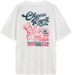 WKLY. miesten t-paita BB Burger - Cloud dancer - 2