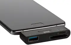 Wave 3in1 OTG Smart Reader, USB Type-C, Musta - 4