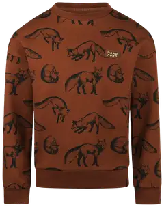 Kokonoko lasten kokonaan kuvioitu collegepusero O56879 - Brown - 1