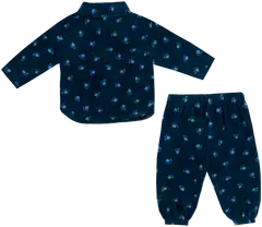 TEX vauvojen fleecepuku tassukuviolla I990840 - Ocean - 2