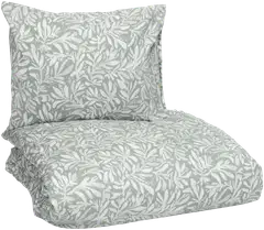 Pentik Hetki pussilakanasetti 150x210 cm + 50x60 cm lehti vihreä - 1