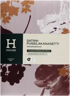 House satiinipussilakanasetti Auria 150x210 cm malva - 3