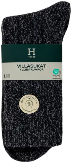 House miesten villasukat merinovillavisekoite 193H322607 - Dk grey melange - 2