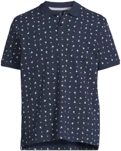 House miesten kuviollinen pikeepaita Palmu 195H152614 - Dark blue - 2
