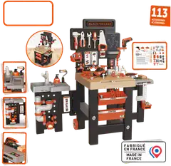 Smoby Black+Decker Mega Center työkalupenkki, nikkarointi ja LVI-leikkeihin - 3