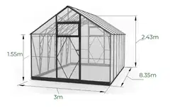 Ecoslider kasvihuone 3.0 X 8.35 - 4