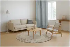 House nukkamatto Puffy pyöreä 130 cm beige - 4