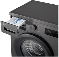 LG pesutorni F4A1009NDK pyykinpesukone + RHA1008NDK kuivausrumpu, tumma harmaa - 3