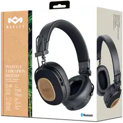House of Marley langattomat sankakuulokkeet Positive Vibration Riddim, musta/puu - 4