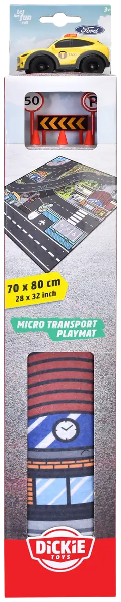 Dickie Toys Micro World Liikennematto ja ajoneuvo, lajitelma, 4 erilaista, myydään yksittäin - 4