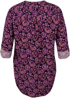 House naisten kangaspusero 228H402453 - lilac paisley - 2