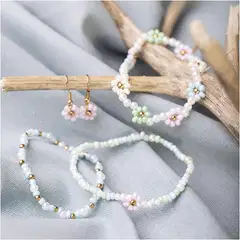 Askartelusetti Mini Koruaskartelu, joustava rannekoru, korvarenkaat, 1 pkk - 4