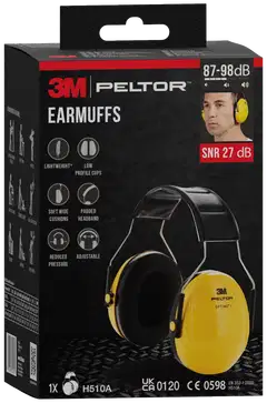 3M™ PELTOR™ Optime™ I Kuulonsuojain H510A, SNR-arvo 27 dB, keltainen - 5
