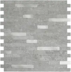 D-C-Fix 270-4005 Premium itseliimautuva seinälaatta. Laatan koko 29,7cm x 29,2 cm. Laatan kuviona ja värinä metalli ja kivi. - 2