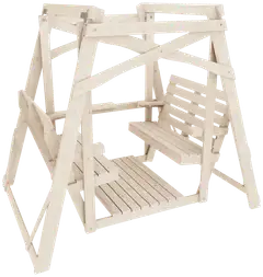 Miljöörakennus Vastakkain istuttava keinu puuvalmis - 1