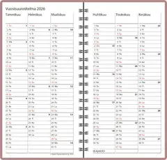 Ajasto taskukalenteri Agenda, ruusukulta - 3