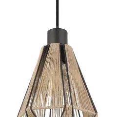 EGLO Riippuvalaisin 3-os  Adwickle 3x40W 87x14,5cm köysi/musta - 2