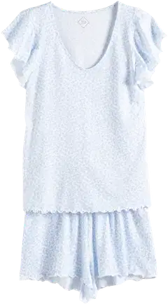 TEX naisten shortsipyjama I279928 - white 2 - 3