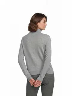 London Fog naisten merinovillapoolo 213L264005 - light grey - 3