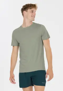 Endurance miesten lyhythihainen Abdon treenipaita - 3267 Green Milieu - 5