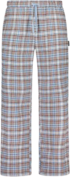 Reino&Aino miesten flanellipyjamahousut Reino - White/blue - 1