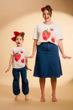 Ma-ia family naisten t-paita Lily Fragola 202956 - VALKOINEN - 2