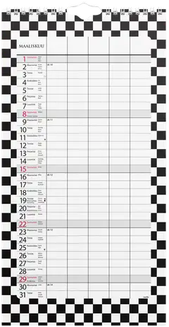 Burde Perhekalenteri 2026 Moderni paperitaskulla - 2