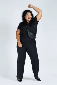 House naisten juhlahousut 222HP10730, D-mitoitus - BLACK/LUREX - 6