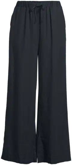 TEX naisten pellavasekoitehousut I282991 - BLACK 1 - 2