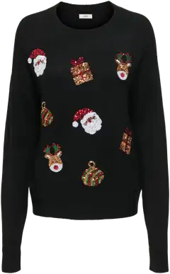 JDY naisten jouluneule Jdysanta - BLACK - 1