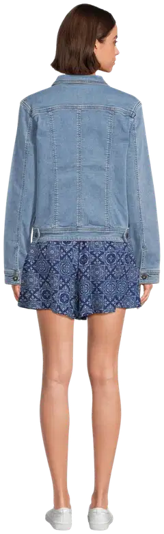 TEX naisten kuviolliset kangasshortsit I283353 - NAVY 2 - 3