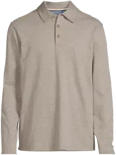 London Fog miesten pitkähihainen jacquard jersey -pikeepaita 194L292607 - Beige - 2