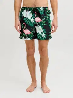 JJ REBEL miesten uimashortsit Jrebhawaii - BLACK - 3