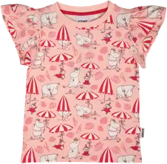 Muumi lasten t-paita Simpukkaranta 591950 - koralli - 1