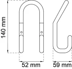 Habo kaksoiskoukku Saturn 140 mm musta - 2