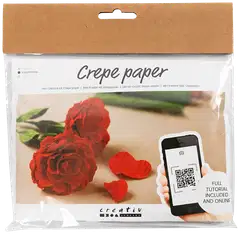 Creativ Company askartelusetti mini kreppipaperi, ruusut - 1