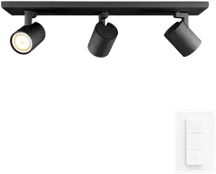 Philips Hue Runner -kohdevalaisin kolmella spotilla 4.2W 2200-6500K 400LM musta - 1
