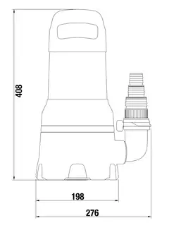 Uppopumppu 25 000 likaiselle vedelle Aquasensor1100 W, 18 000 l/h, 1,1 bar, partikkelikoko 38 mm. - 5