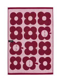 Finlayson käsipyyhe Kukka 50x70 viinini punainen-roosa - 3