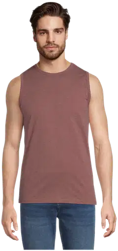 House miesten hihaton t-paita 195HNOS1 - Marron red melange - 1