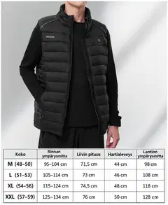 Thermrup kauko-infrapunalämmitteinen liivi litiumioniakulla, 4 lämmitysaluetta (M) - 2