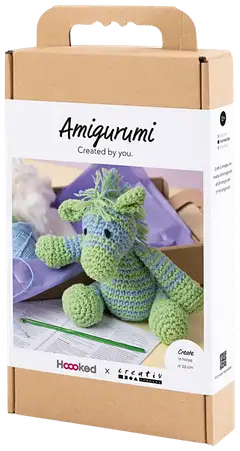 Amigurumi Askartelusetti, Seepra , vaaleansininen, vaaleanvihreä, 1pkk/ 1 pkt - 3