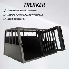 Trekker koiran kuljetushäkki L 89x69x50 cm musta - 7